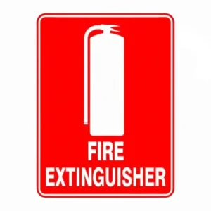 Fire extinguisher location sign