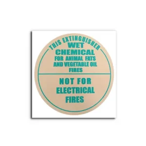 Wet Chemical Identification Sign